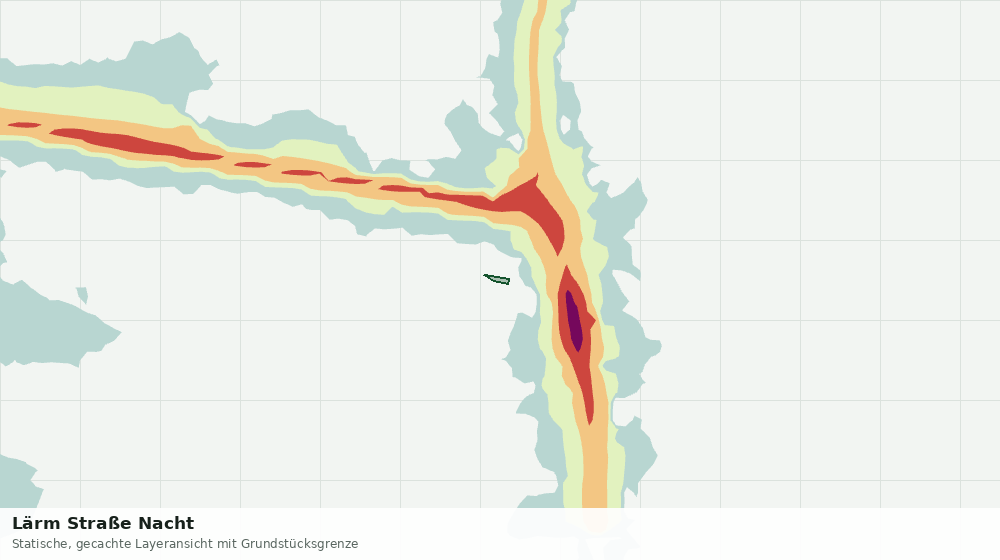 Statische Kartenansicht: Lärm Straße Nacht