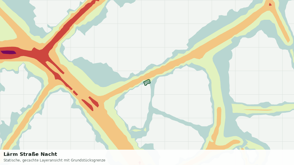 Statische Kartenansicht: Lärm Straße Nacht