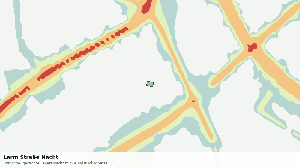 Statische Kartenansicht: Lärm Straße Nacht