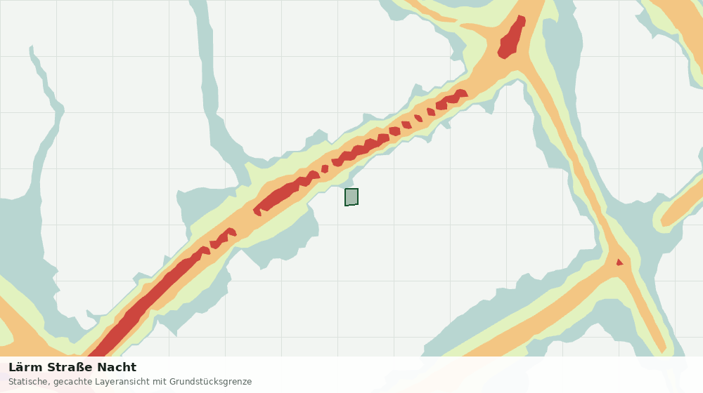 Statische Kartenansicht: Lärm Straße Nacht