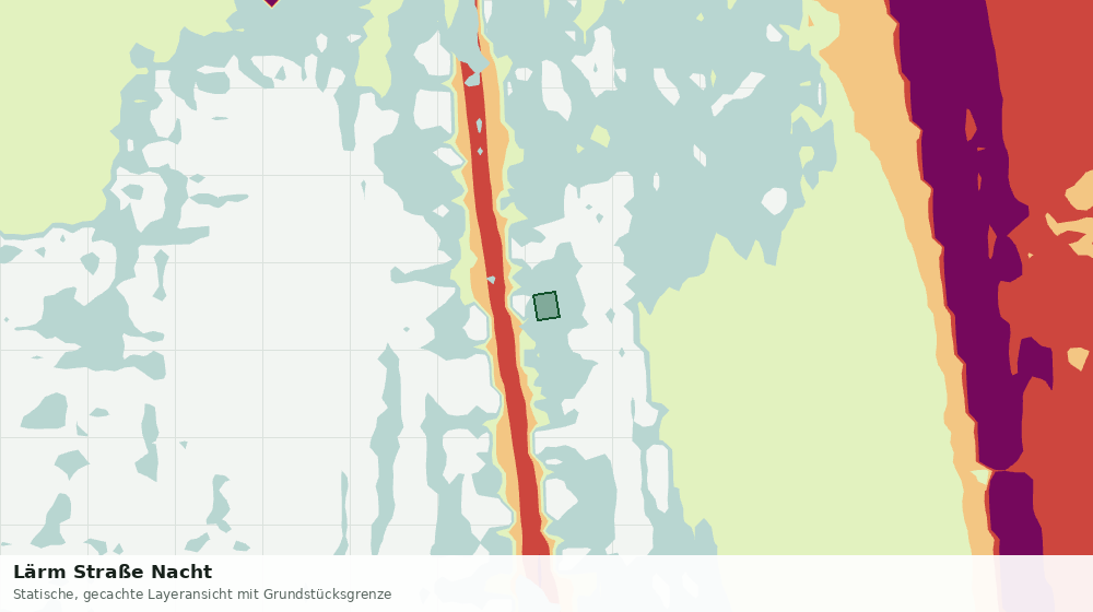 Statische Kartenansicht: Lärm Straße Nacht
