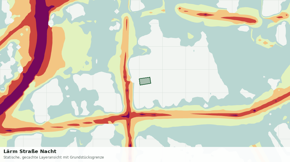 Statische Kartenansicht: Lärm Straße Nacht