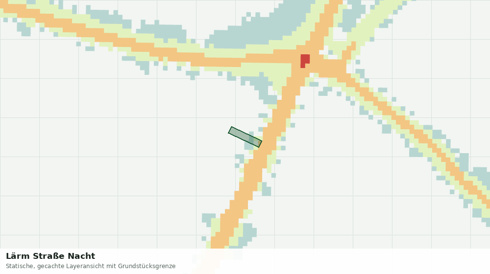Statische Kartenansicht: Lärm Straße Nacht