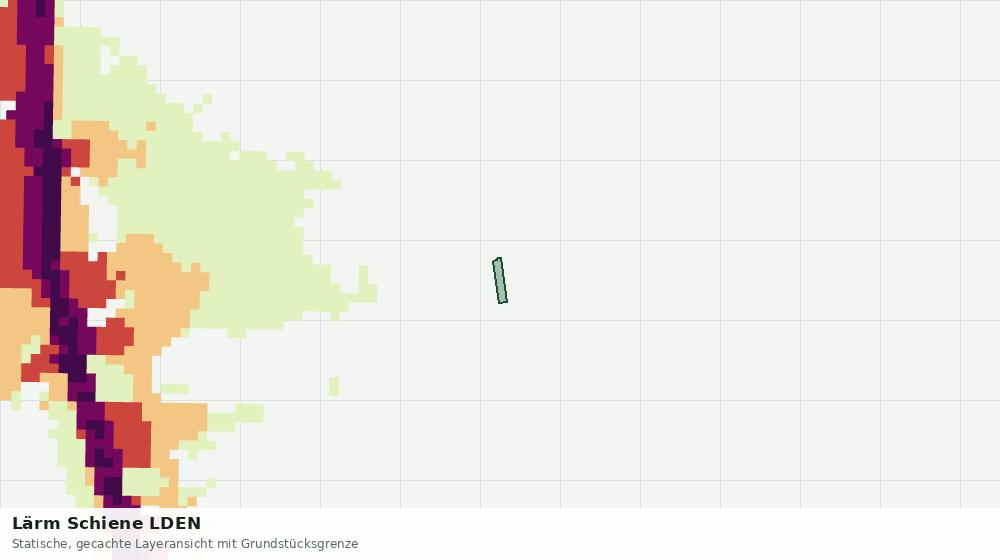 Statische Kartenansicht: Lärm Schiene LDEN