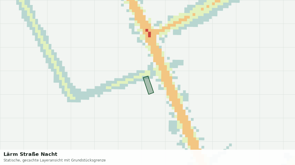 Statische Kartenansicht: Lärm Straße Nacht
