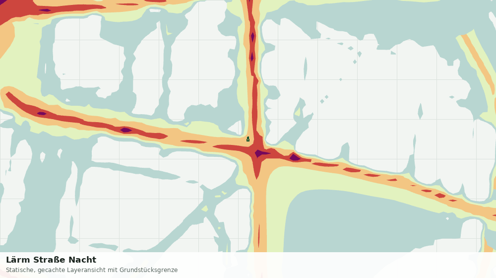 Statische Kartenansicht: Lärm Straße Nacht