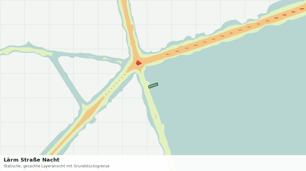Statische Kartenansicht: Lärm Straße Nacht