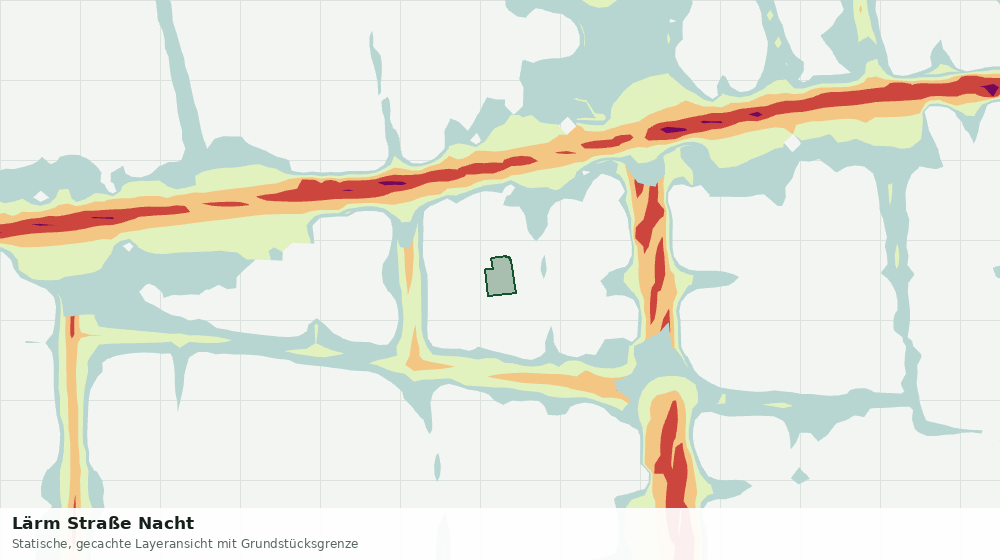Statische Kartenansicht: Lärm Straße Nacht