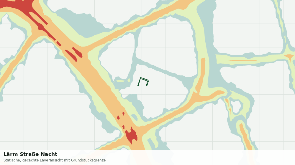 Statische Kartenansicht: Lärm Straße Nacht