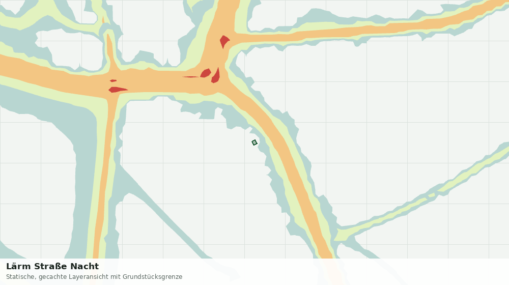 Statische Kartenansicht: Lärm Straße Nacht