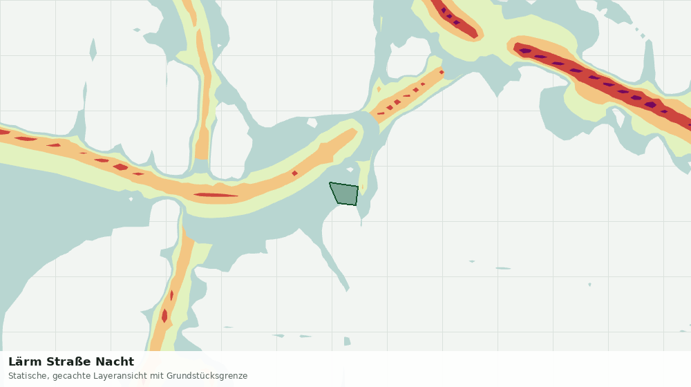 Statische Kartenansicht: Lärm Straße Nacht