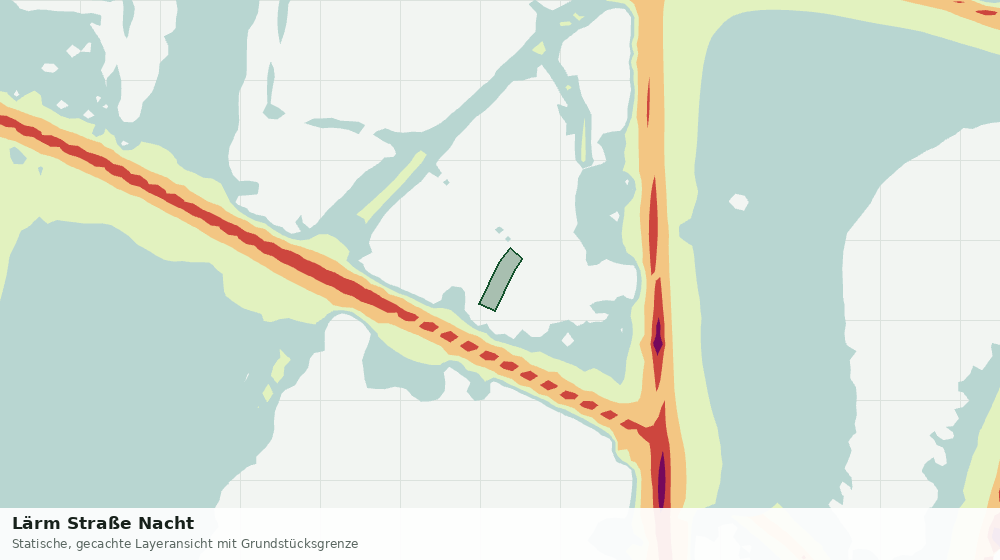 Statische Kartenansicht: Lärm Straße Nacht