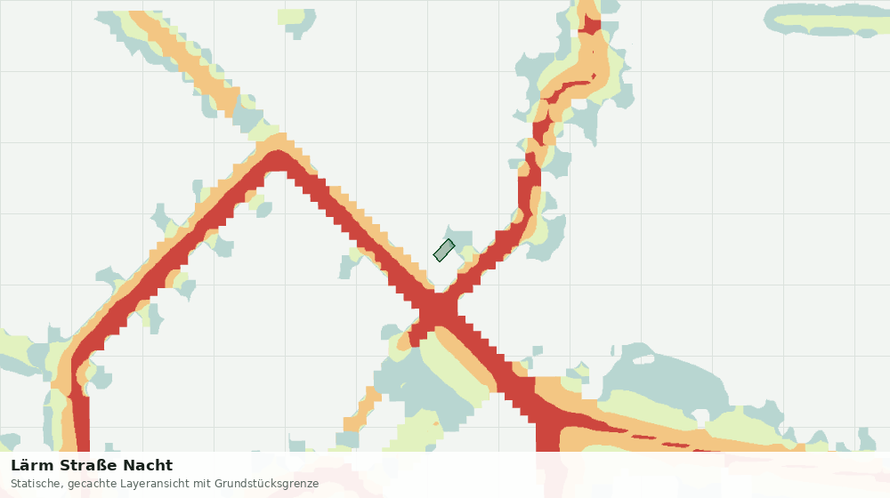 Statische Kartenansicht: Lärm Straße Nacht