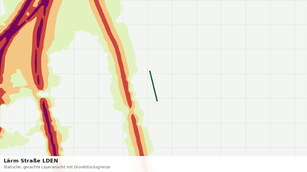 Statische Kartenansicht: Lärm Straße LDEN