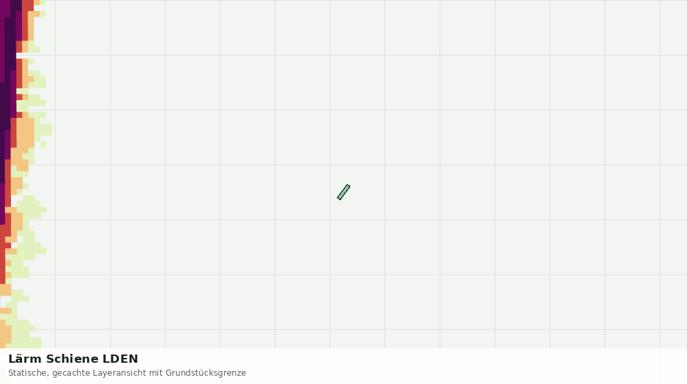Statische Kartenansicht: Lärm Schiene LDEN