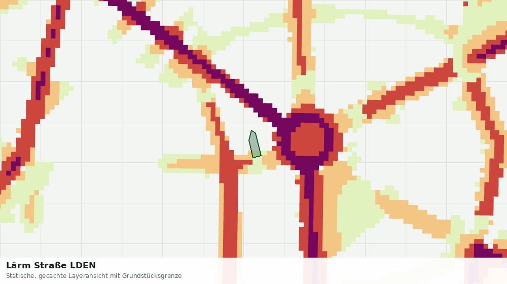 Statische Kartenansicht: Lärm Straße LDEN