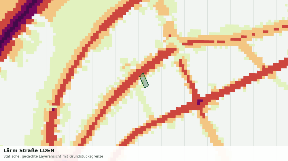 Statische Kartenansicht: Lärm Straße LDEN