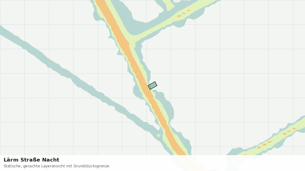 Statische Kartenansicht: Lärm Straße Nacht