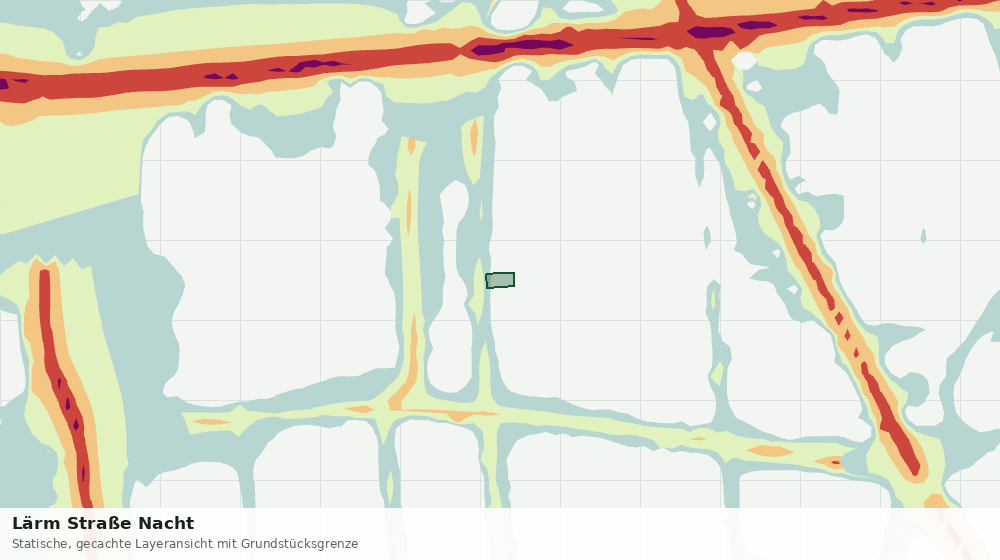 Statische Kartenansicht: Lärm Straße Nacht