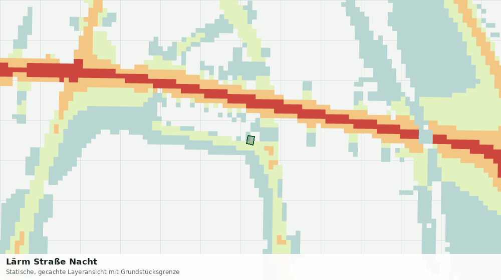 Statische Kartenansicht: Lärm Straße Nacht
