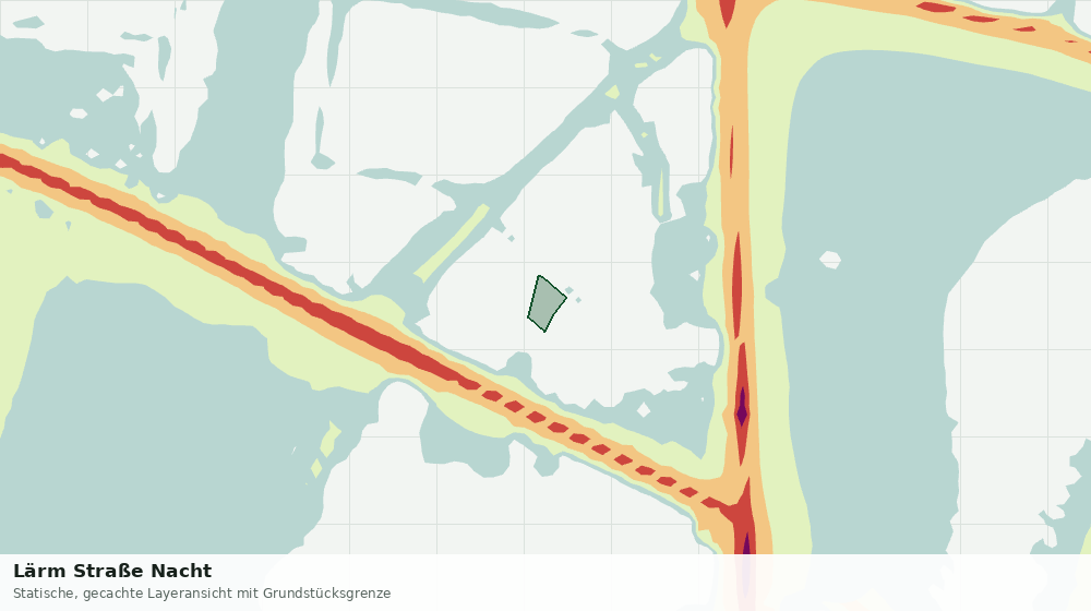Statische Kartenansicht: Lärm Straße Nacht
