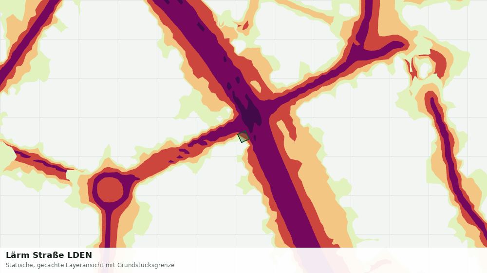 Statische Kartenansicht: Lärm Straße LDEN