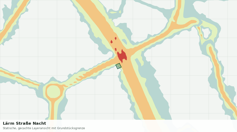 Statische Kartenansicht: Lärm Straße Nacht