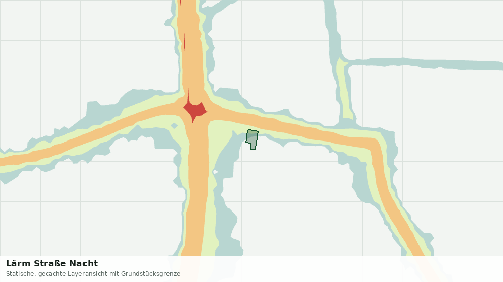 Statische Kartenansicht: Lärm Straße Nacht