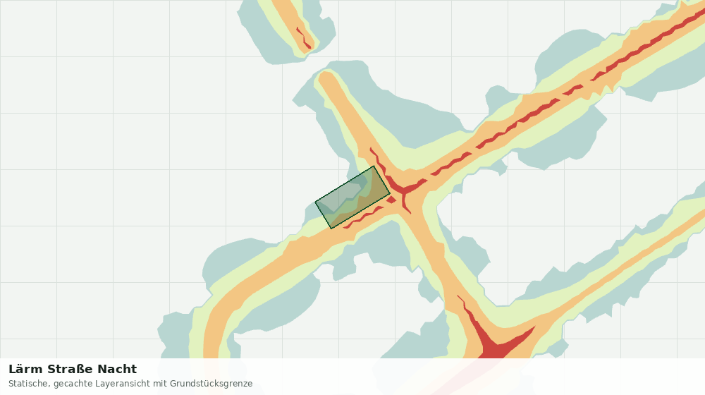 Statische Kartenansicht: Lärm Straße Nacht
