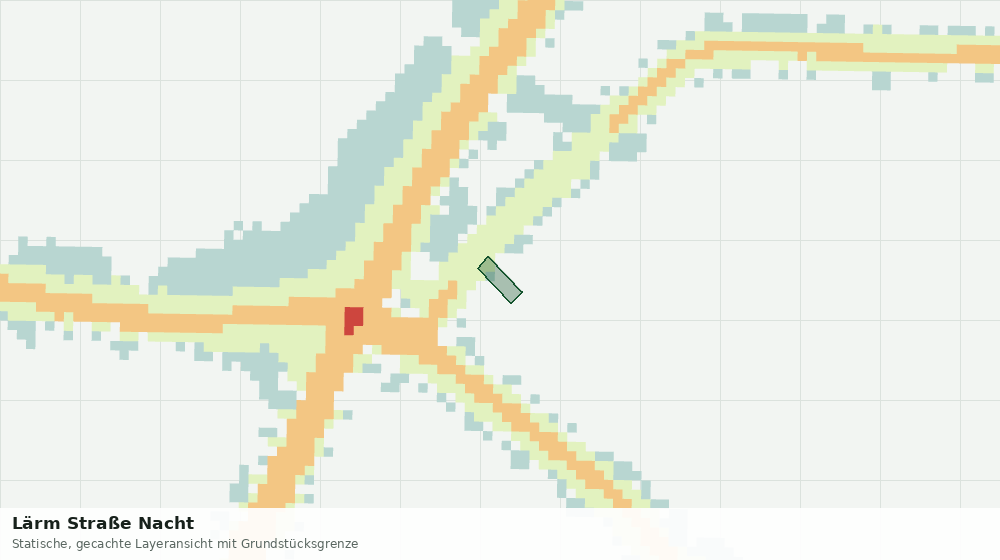 Statische Kartenansicht: Lärm Straße Nacht