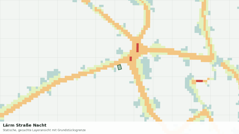 Statische Kartenansicht: Lärm Straße Nacht
