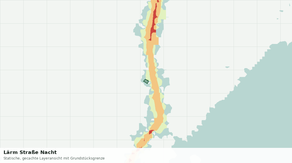 Statische Kartenansicht: Lärm Straße Nacht
