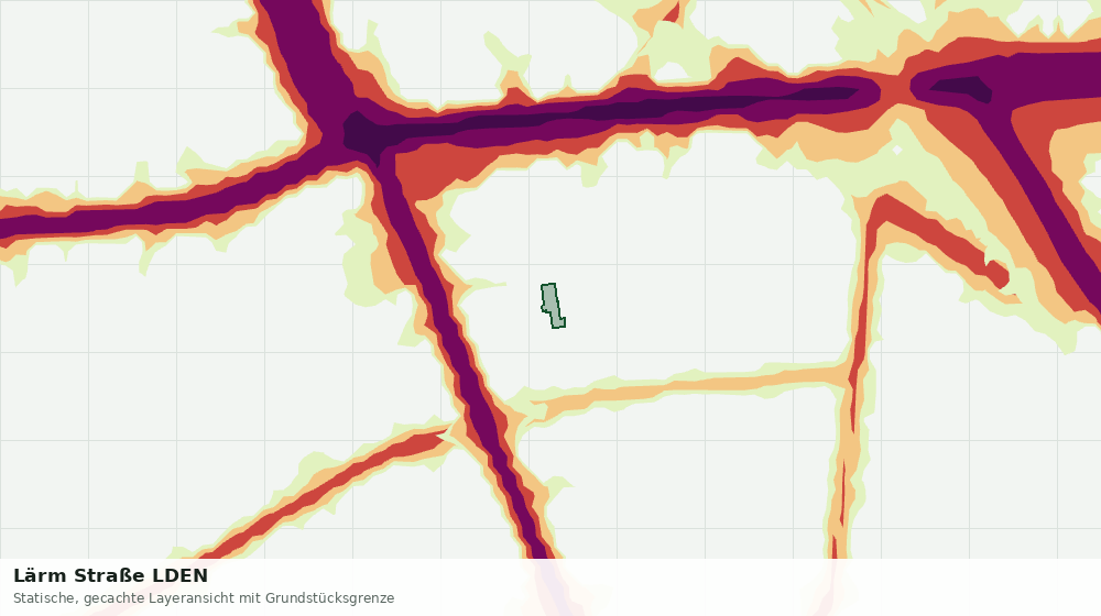 Statische Kartenansicht: Lärm Straße LDEN