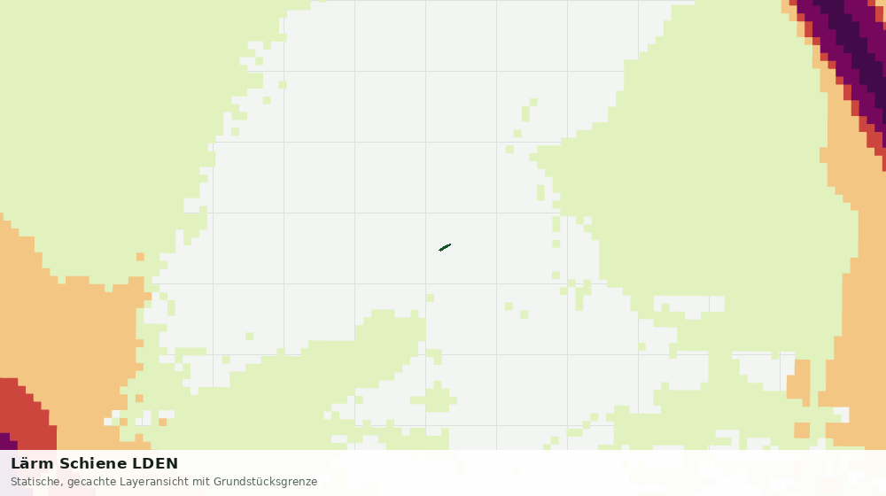 Statische Kartenansicht: Lärm Schiene LDEN