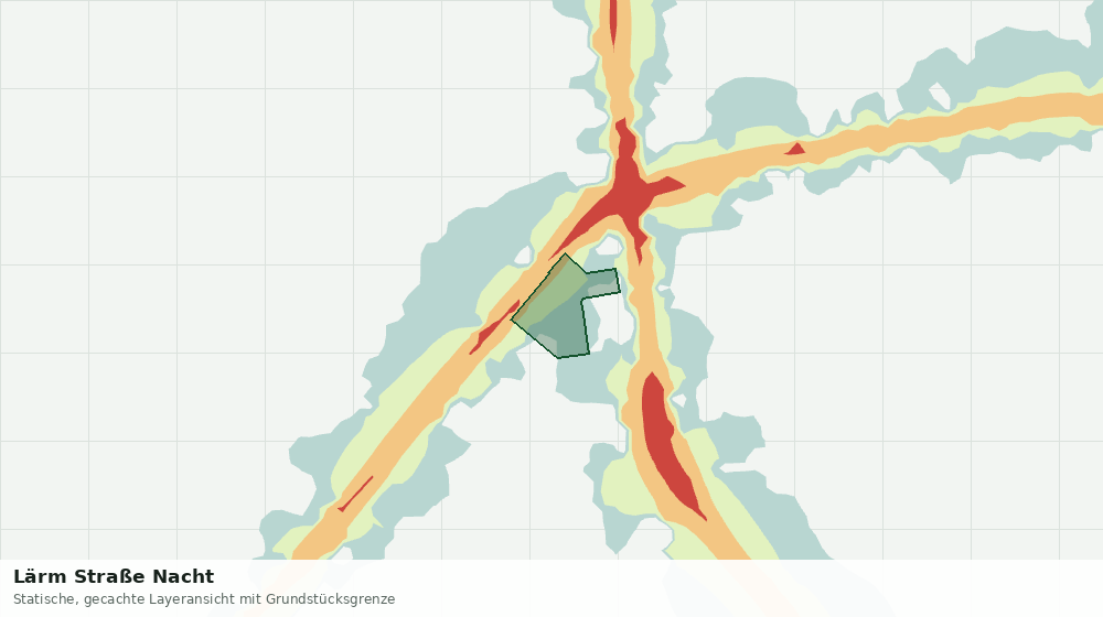 Statische Kartenansicht: Lärm Straße Nacht