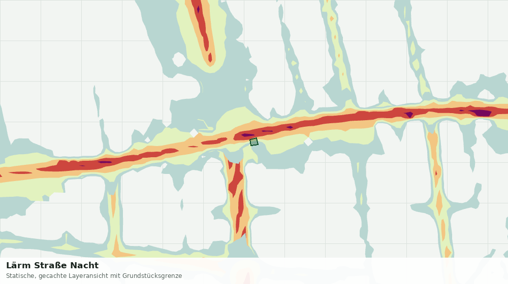 Statische Kartenansicht: Lärm Straße Nacht