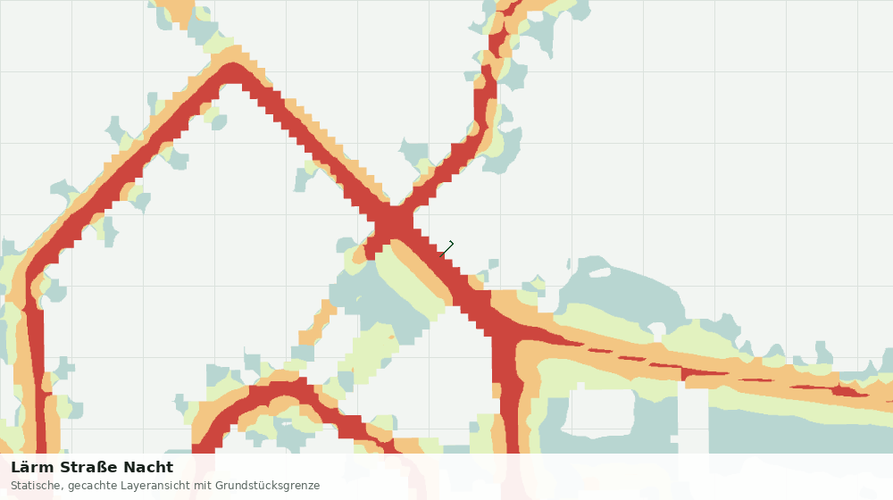 Statische Kartenansicht: Lärm Straße Nacht