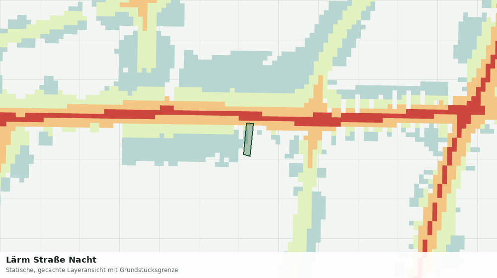 Statische Kartenansicht: Lärm Straße Nacht