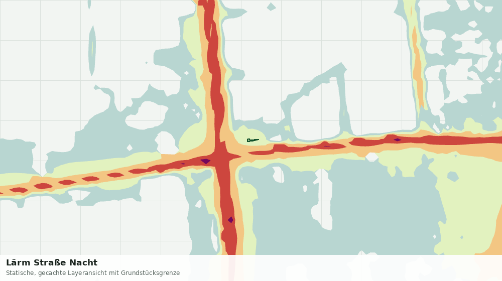 Statische Kartenansicht: Lärm Straße Nacht