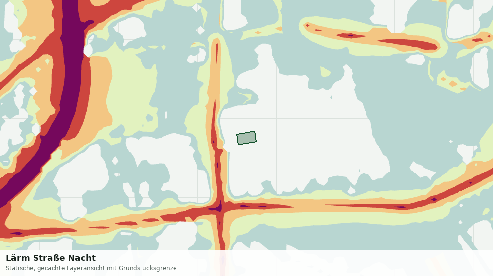 Statische Kartenansicht: Lärm Straße Nacht