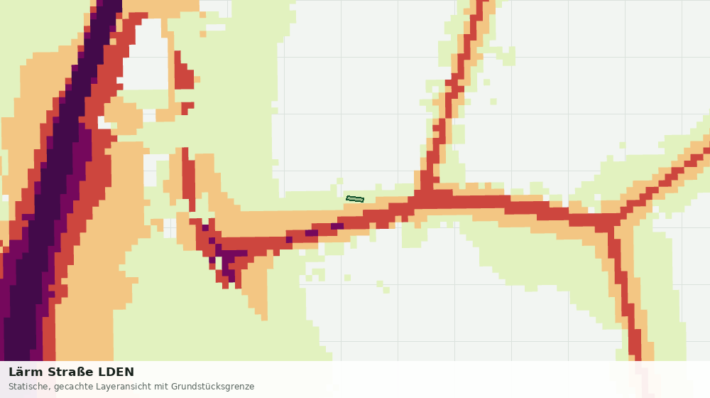 Statische Kartenansicht: Lärm Straße LDEN
