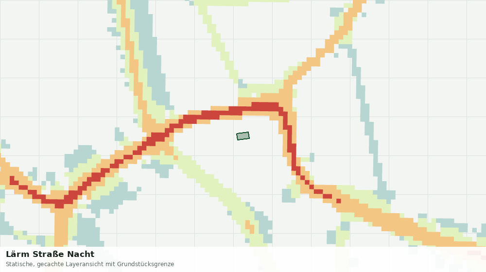 Statische Kartenansicht: Lärm Straße Nacht