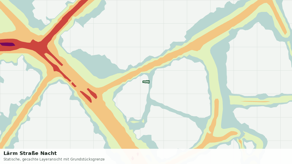 Statische Kartenansicht: Lärm Straße Nacht