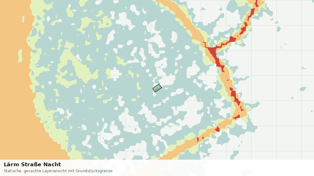 Statische Kartenansicht: Lärm Straße Nacht