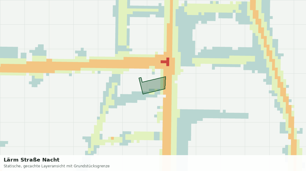 Statische Kartenansicht: Lärm Straße Nacht