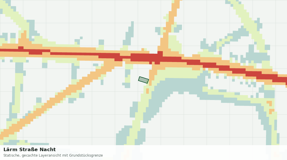 Statische Kartenansicht: Lärm Straße Nacht