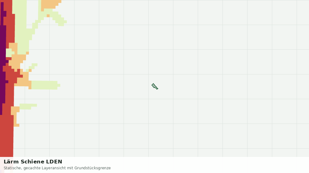 Statische Kartenansicht: Lärm Schiene LDEN