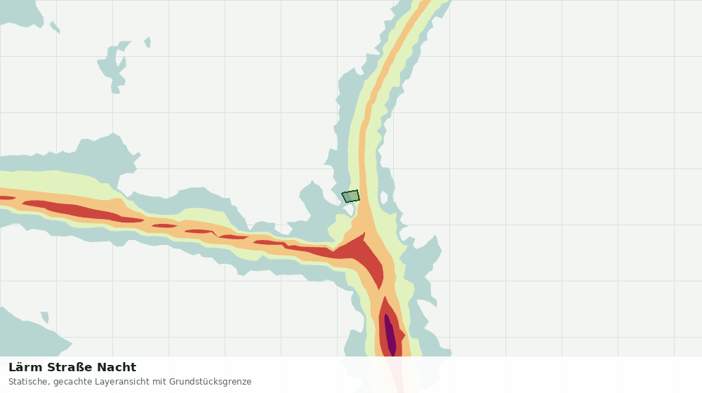 Statische Kartenansicht: Lärm Straße Nacht