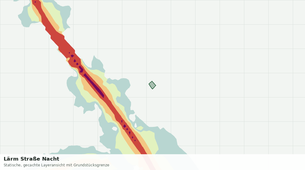 Statische Kartenansicht: Lärm Straße Nacht