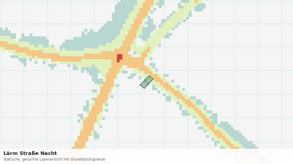Statische Kartenansicht: Lärm Straße Nacht